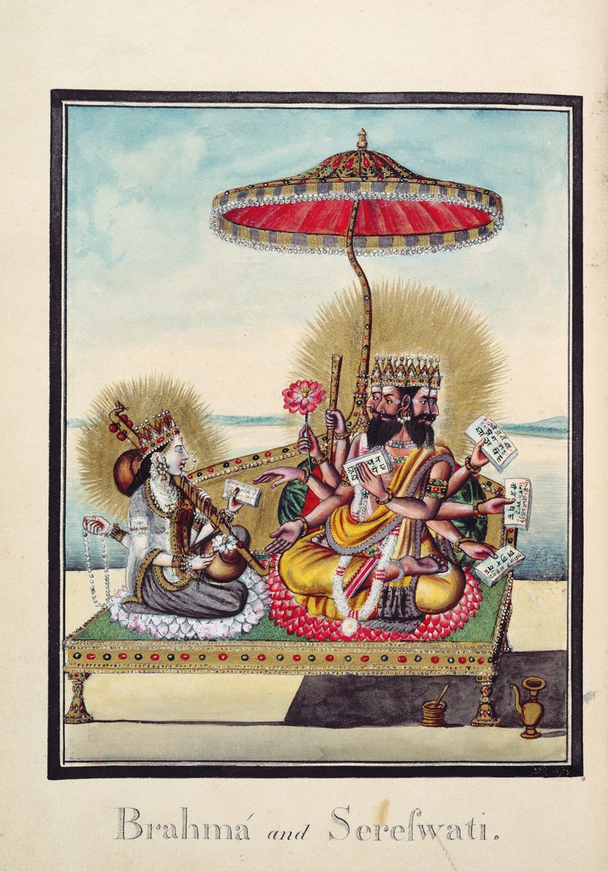 MSS EUR C 116/1 f.24v Brahma e Saraswati, do épico hindu 