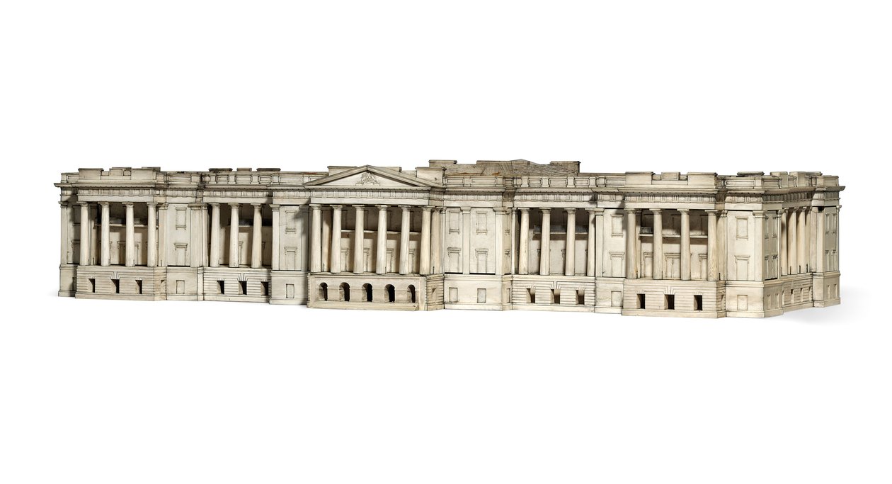 Modelo do Palácio de Hazarduari, Murshidabad, c.1835 de Indian School