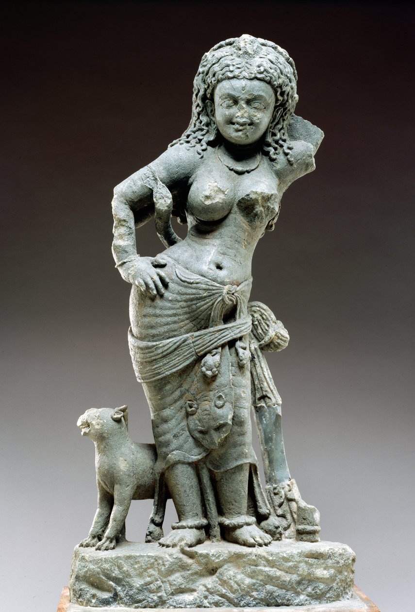 Parvati, cultura Samlaji, 500 dC (xisto) de Indian School