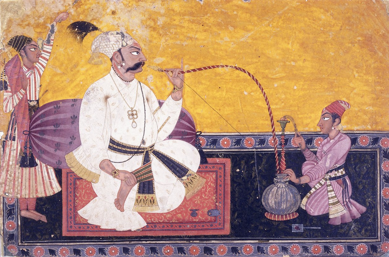 Retrato de Raja Kirpal Pal de Basohli, c. 1690-1700 de Indian School