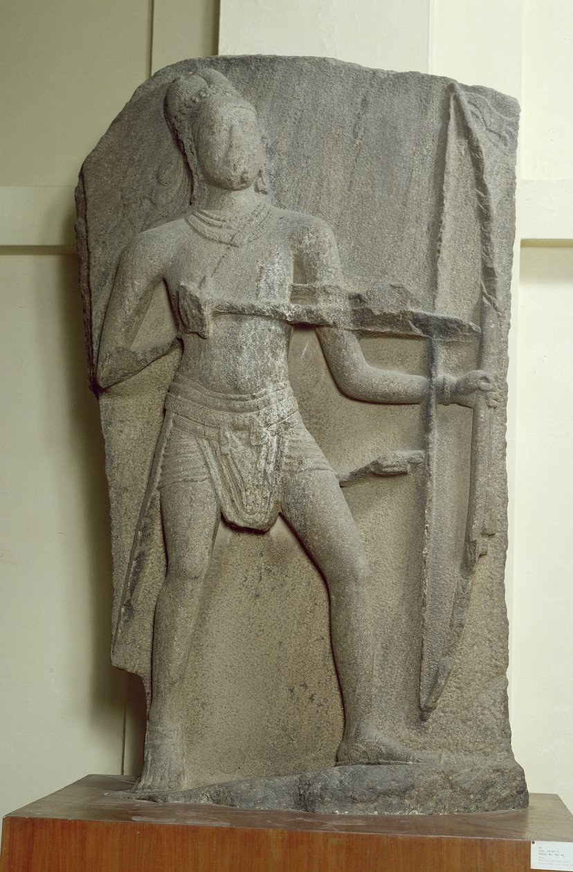 Rama, Kanchipuram, Tamil Nadu, dinastia Pallava (granito) de Indian School