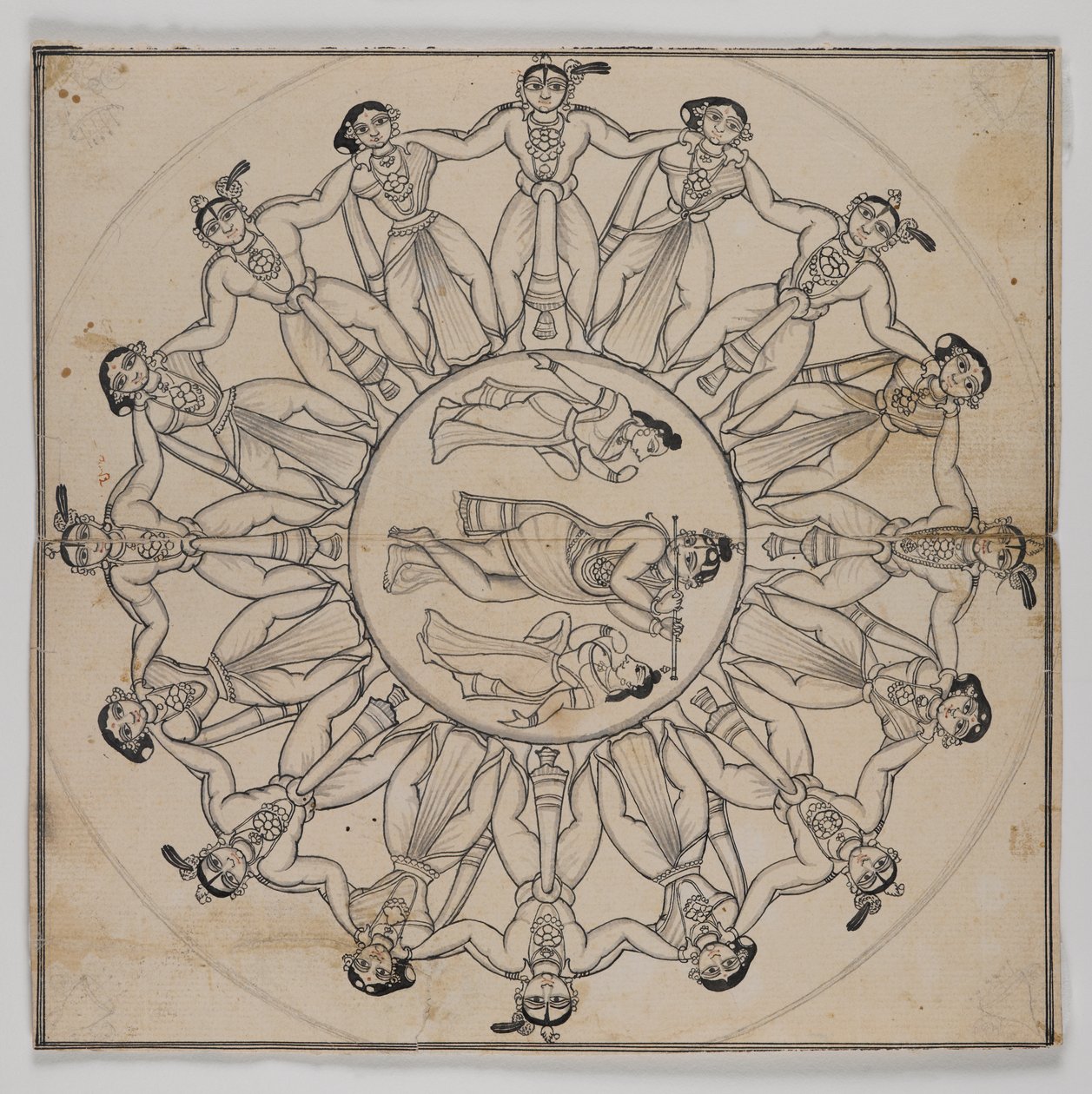 Rasa-lila (Desenho) (tinta e leve tinta no papel) de Indian School