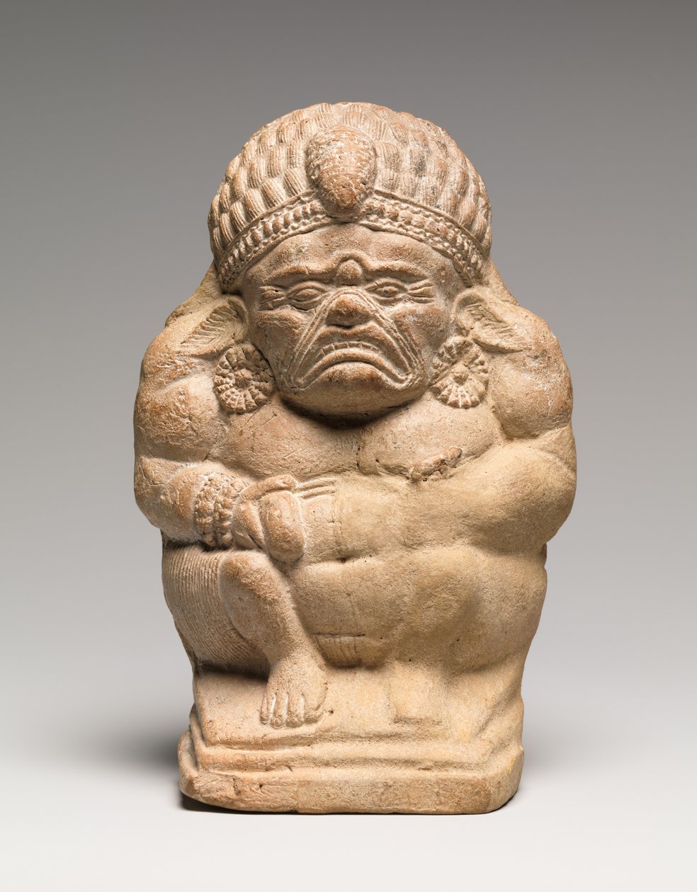 Rattle in the Form of a Crouching Grotesque Yaksha (terracota) de Indian School