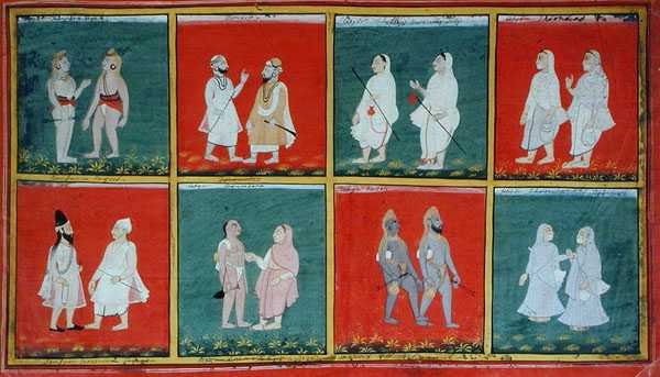 Mendicants religiosos, Udaipur, c.1810-20 de Indian School