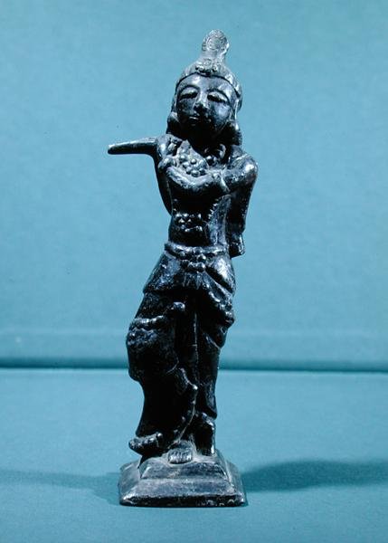 Estatueta de Krishna Gopala (chumbo) de Indian School