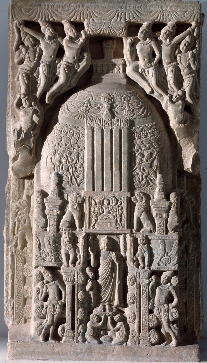 Placa de estupa (fragmento de relevo, 225-325) de Indian School