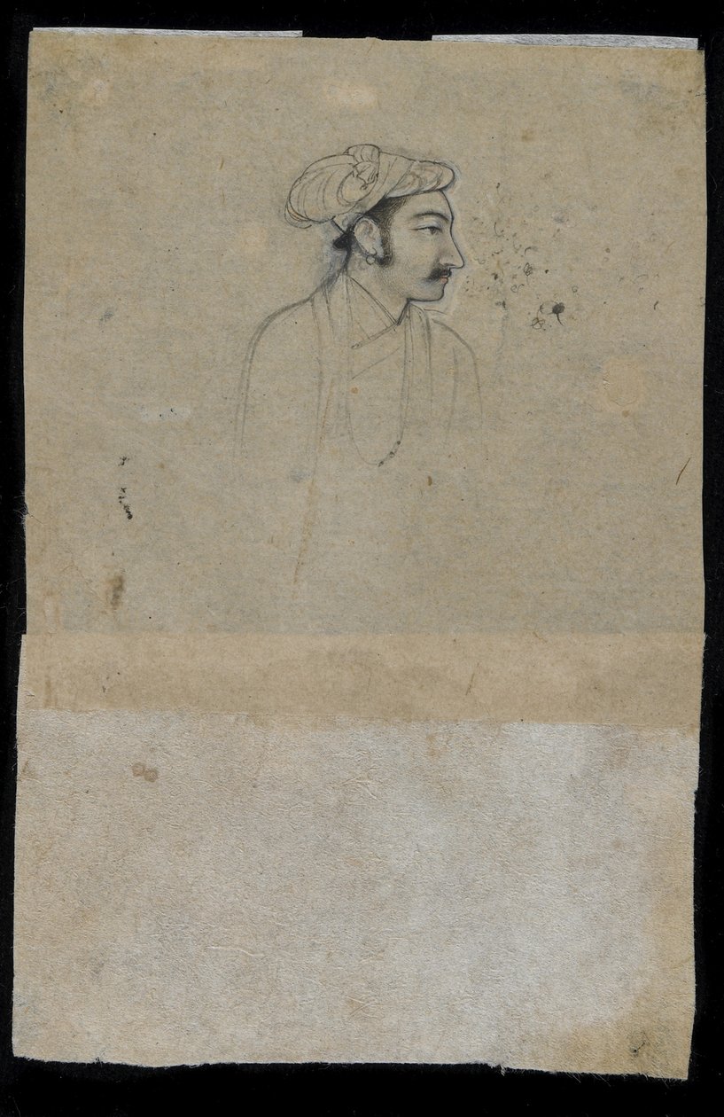 Sultão Khurram (tinta no papel) de Indian School