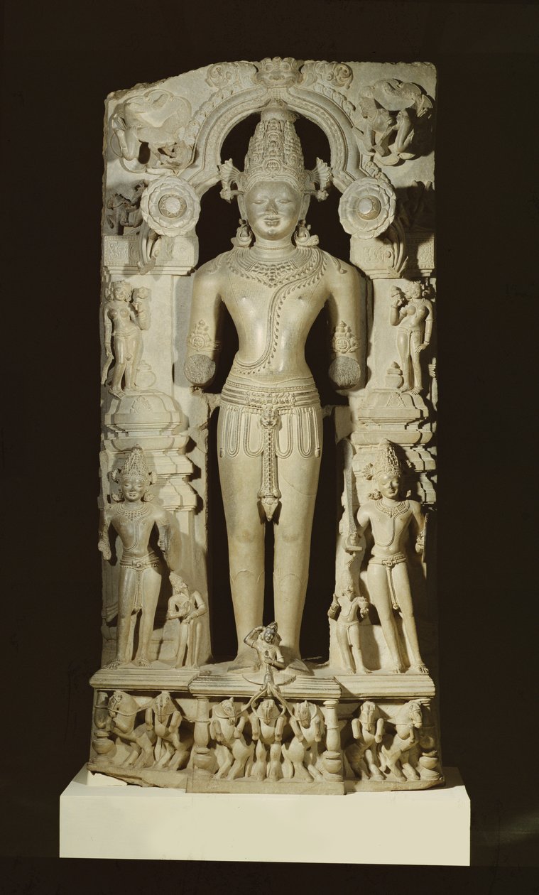 Surya, do Templo do Sol em Konarak, Orissa, dinastia Oriental do Ganga (calcário) de Indian School