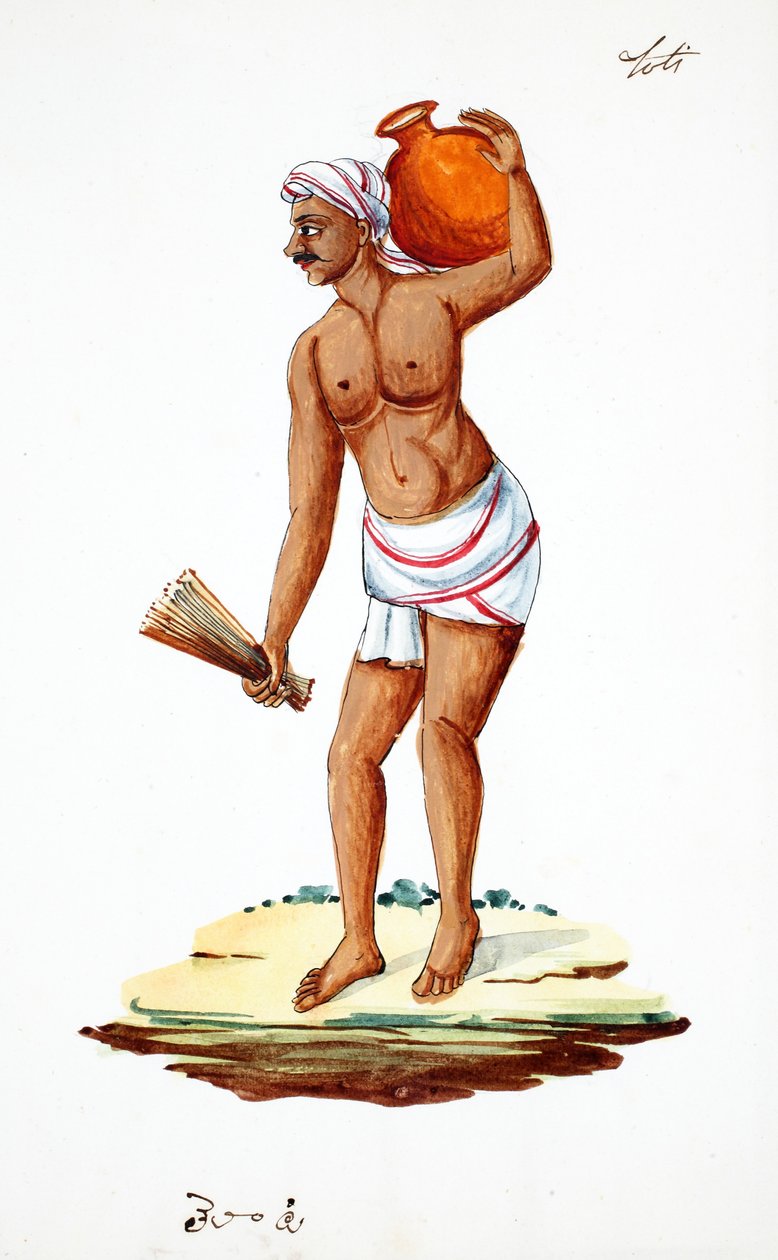 Vassoura carregando água (wc no papel) de Indian School