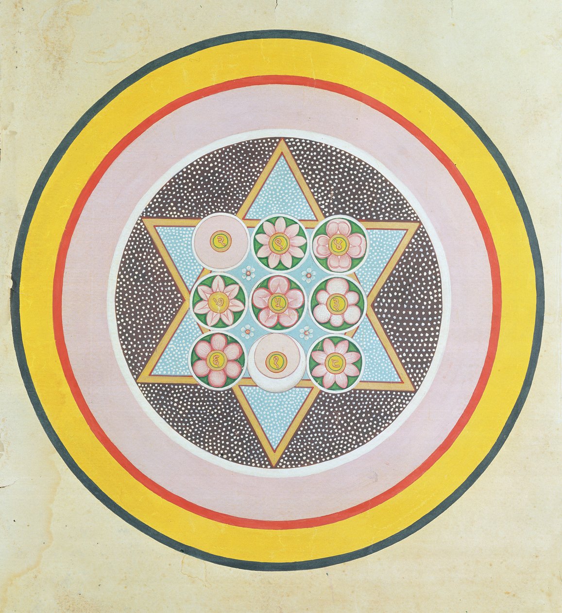 Design da estrela tântrica de Indian School