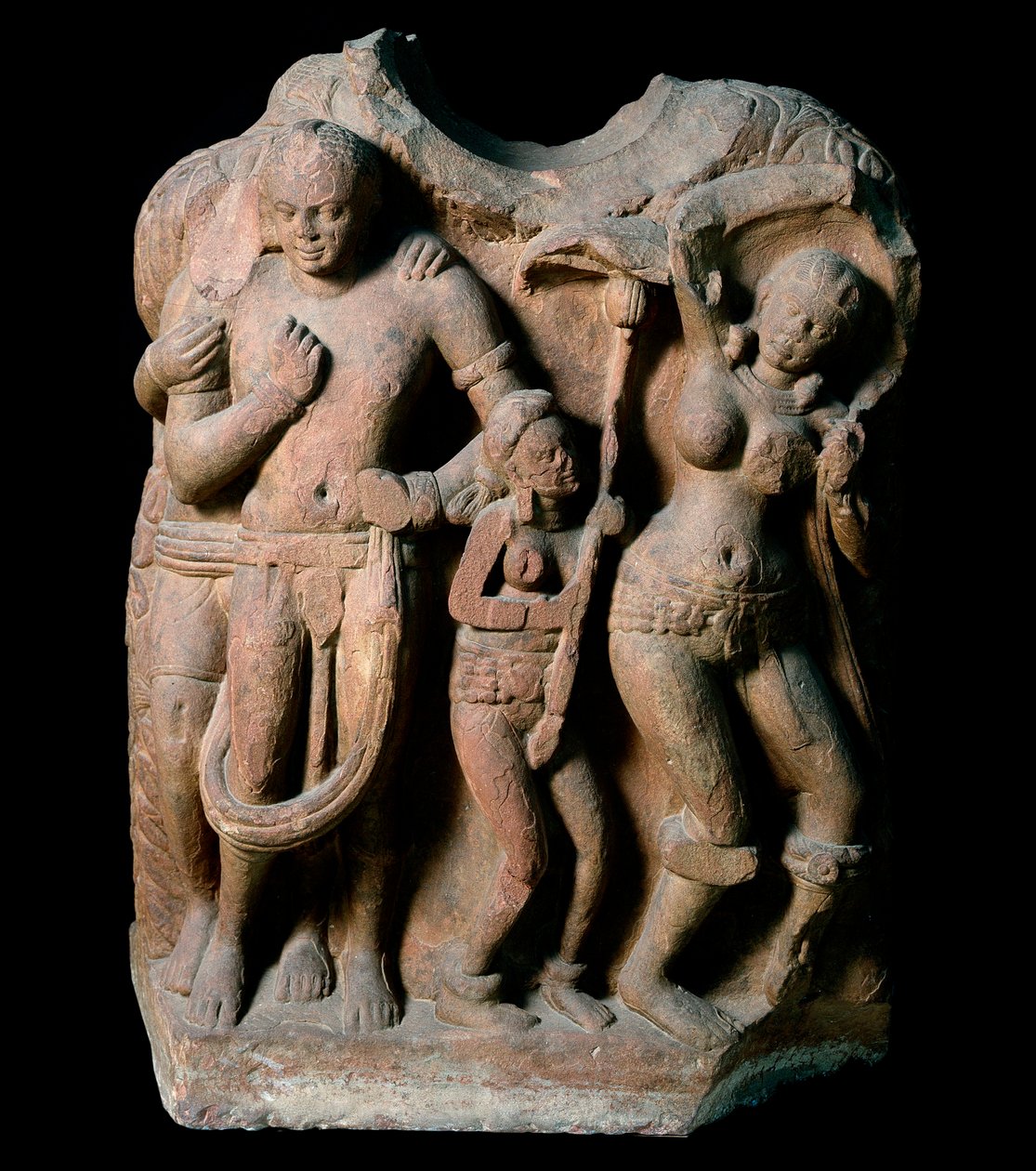 A rica cortesã Vasantasena (escultura, Império Kushan) de Indian School