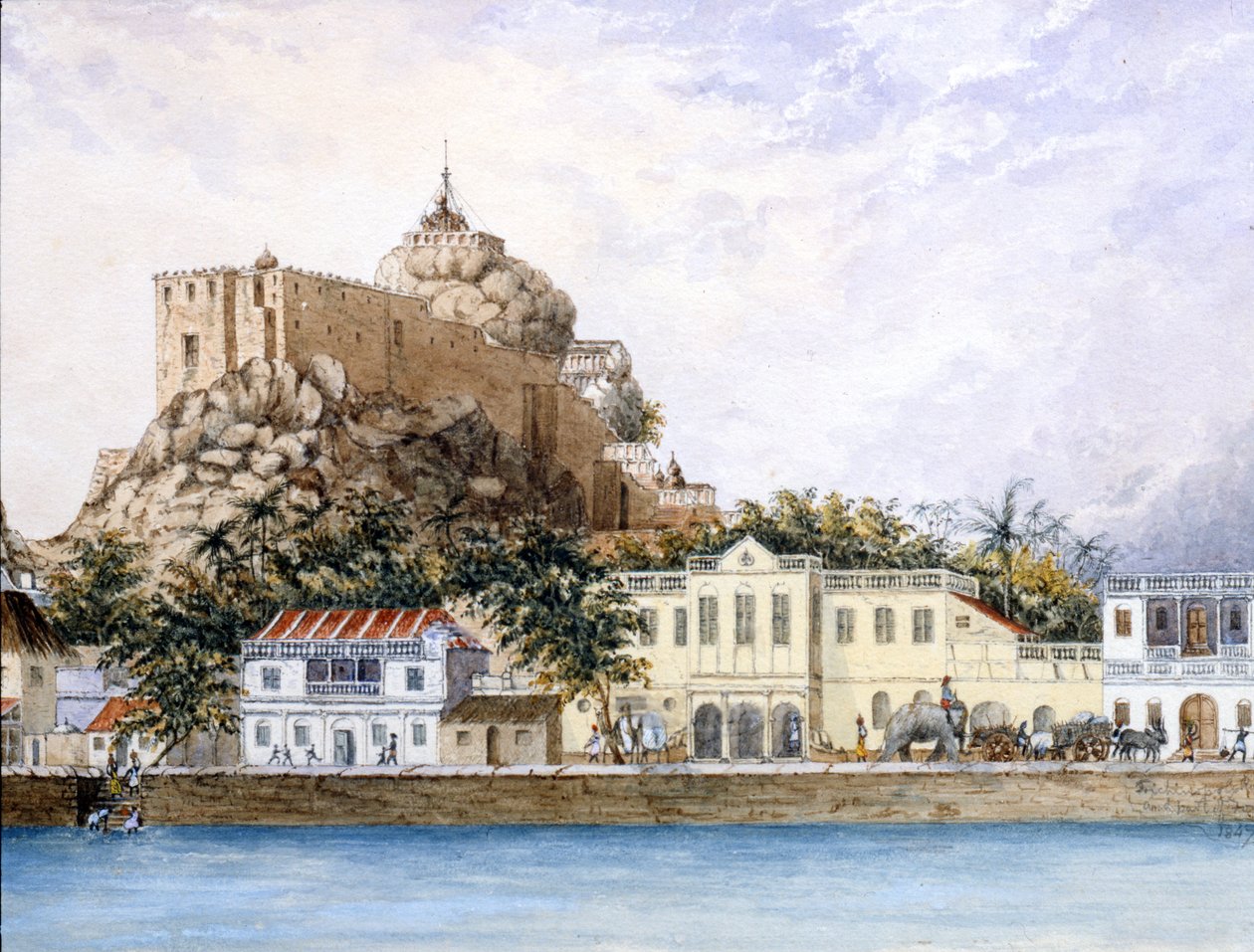 Município desconhecido, c.1830 (wc e guache sobre papel) de Indian School