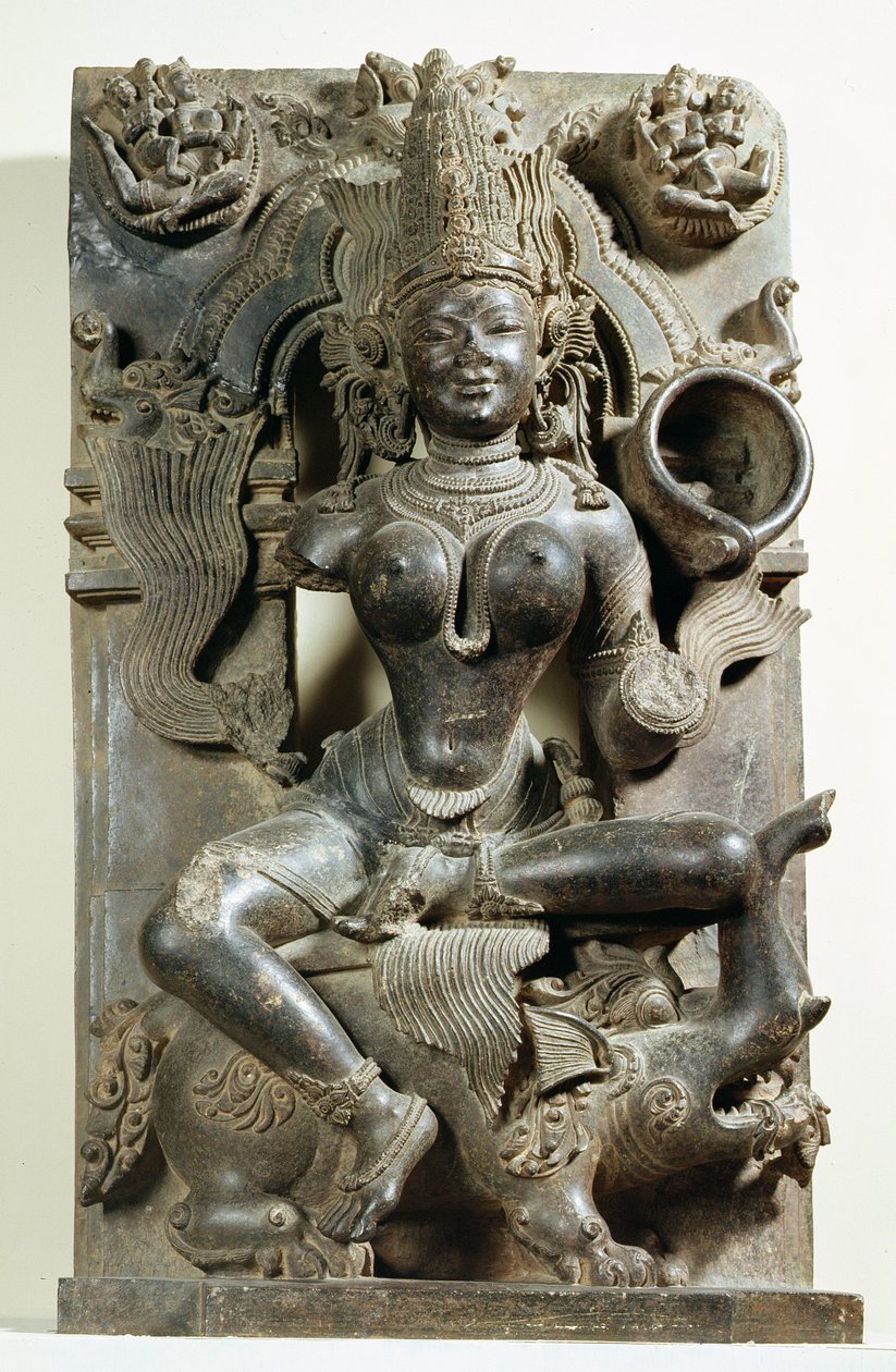Varunani, escultura do Templo do Sol Konark, Orissa, dinastia Oriental Ganga de Indian School
