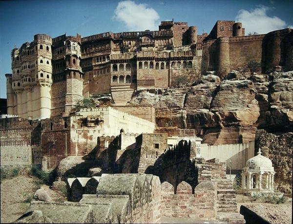 Vista do Forte Mehrangarh, construído em 1459 de Indian School