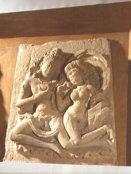Visvarupa Vishnu em Glória Cósmica, Shamlaji, Gujarat (pedra) de Indian School