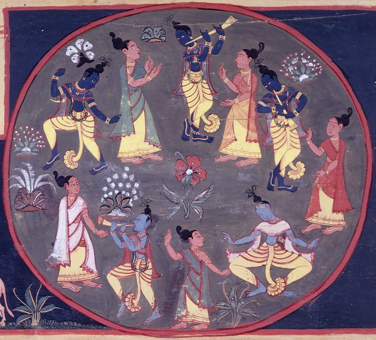 fol.142v Um círculo de dançarinos e músicos, de 