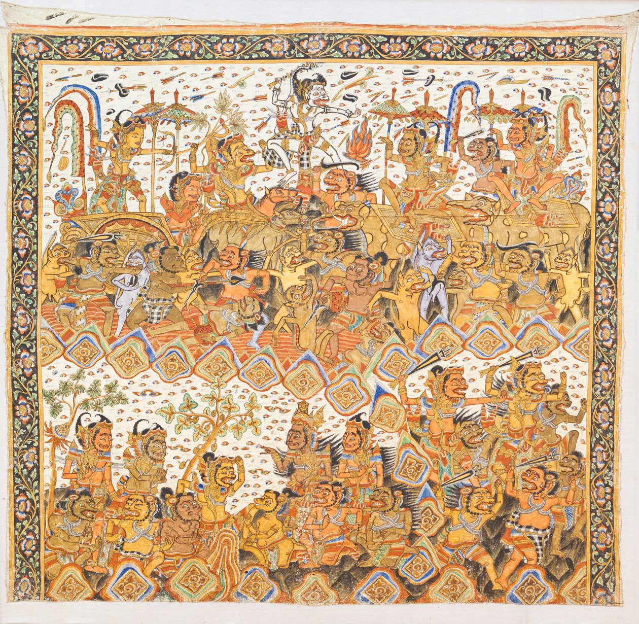 Ramayana (cor balinesa sobre tela) de Indonesian Indonesian