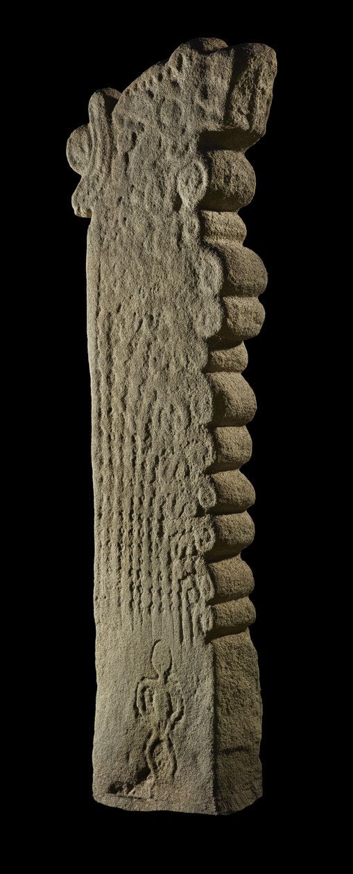 Lápide ou marcador de túmulo (penji aposentado), século XVIII (pedra) de Indonesian School