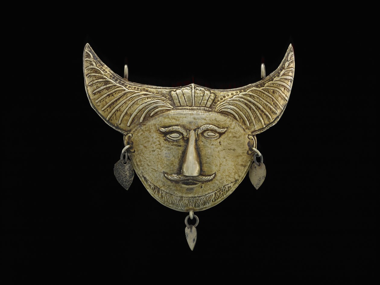 Pingente, povos das Molucas (ouro martelado) de Indonesian School