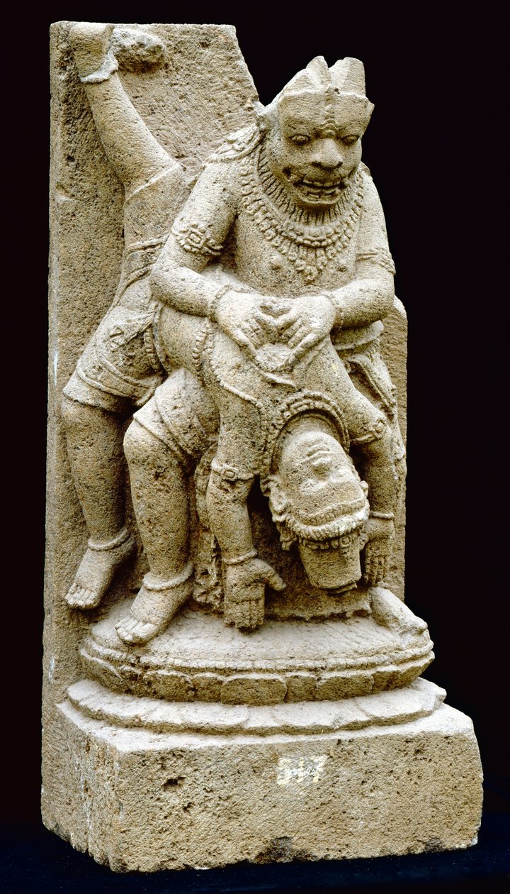 Vishnu como Narasimha (andesite) de Indonesian School