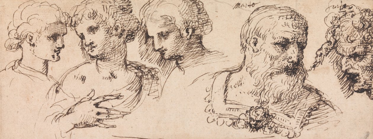 Cinco cabeças clássicas de Inigo Jones