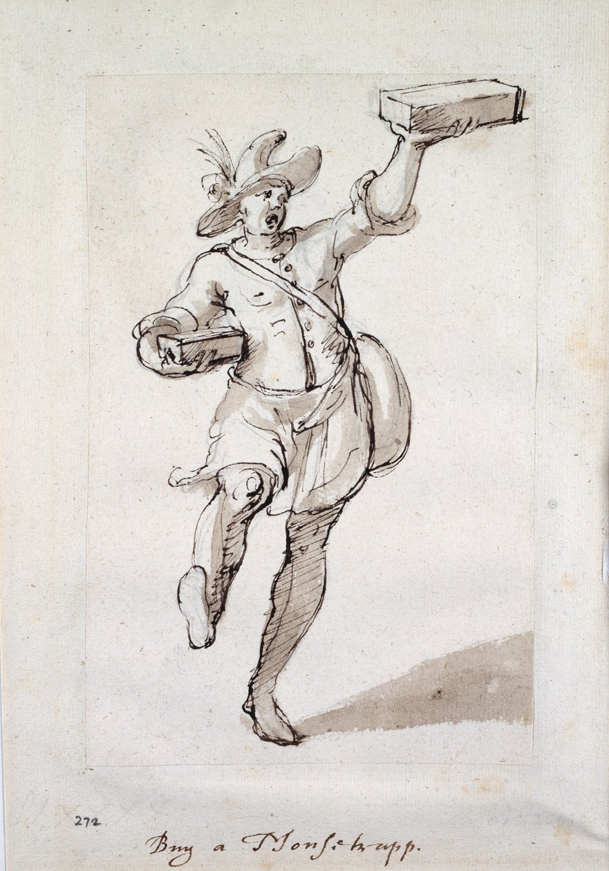 Um criador de armadilhas para o rato (caneta e tinta sobre papel) de Inigo Jones