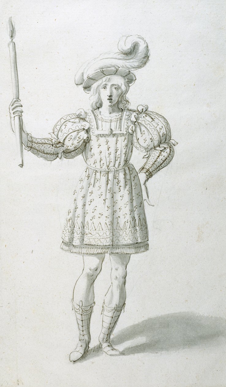 Tocha (caneta e tinta sobre papel) de Inigo Jones