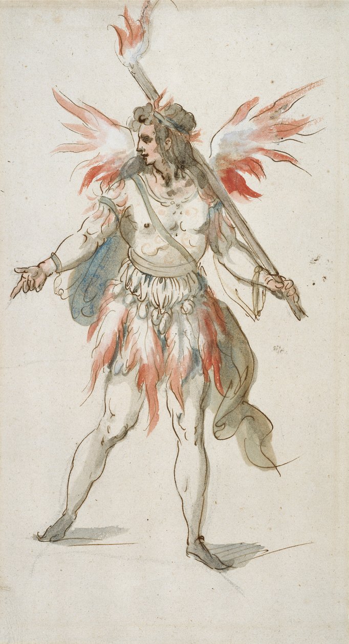 Tocha: um espírito ardente (aguarela sobre papel) de Inigo Jones
