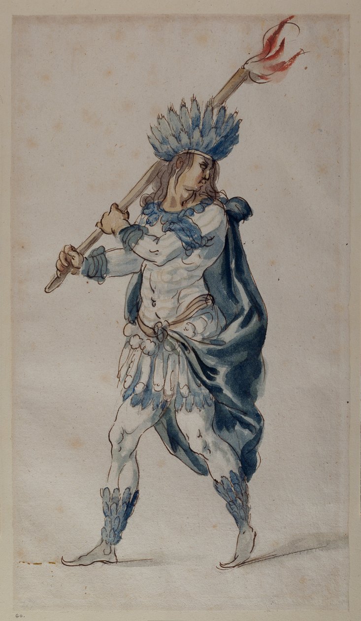 Tocha: um índio (aguarela sobre papel) de Inigo Jones