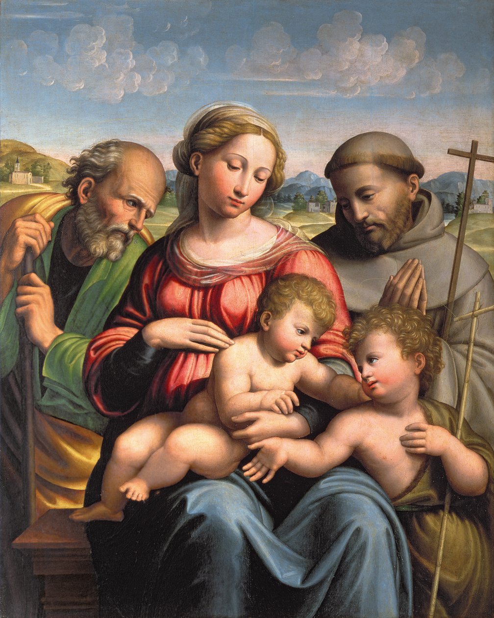 Sagrada Família com o Infante São João Batista e São Francisco de Innocenzo da Imola