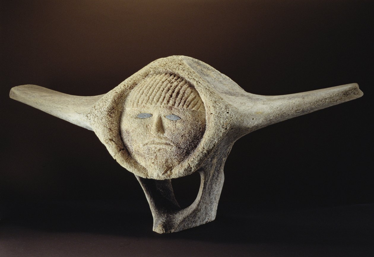 Janus Head, do Cape Dorset (vértebra de baleia) de Inuit School