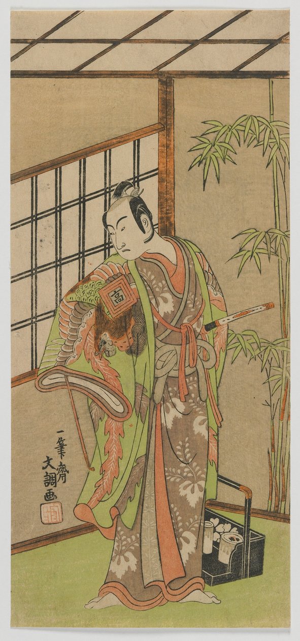 O ator Ichikawa Komazo II, período de Edo, 1769 (impressão de woodblock de cor) de Ippitsusai Bunchō