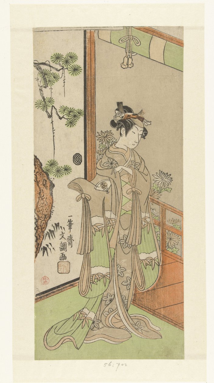 Actor Onoe Tamizo no papel feminino de Ippitsusai Bunchō