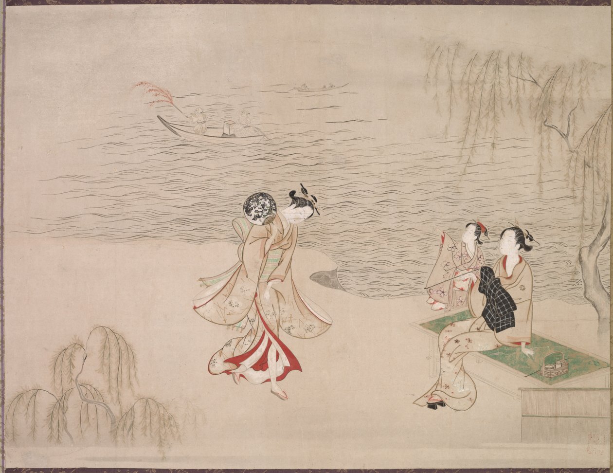 Belezas à beira-mar de Ippitsusai Bunchō