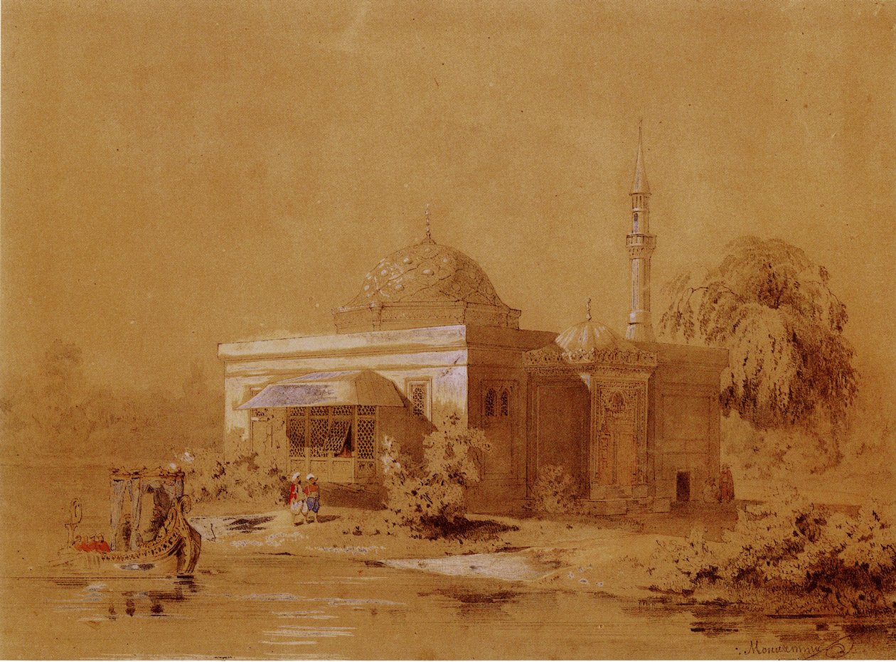 Projeto do pavilhão do Banho Turco no Parque Catarina de Tsarskoye Selo, c. 1850 de Ippolit Antonovich Monighetti