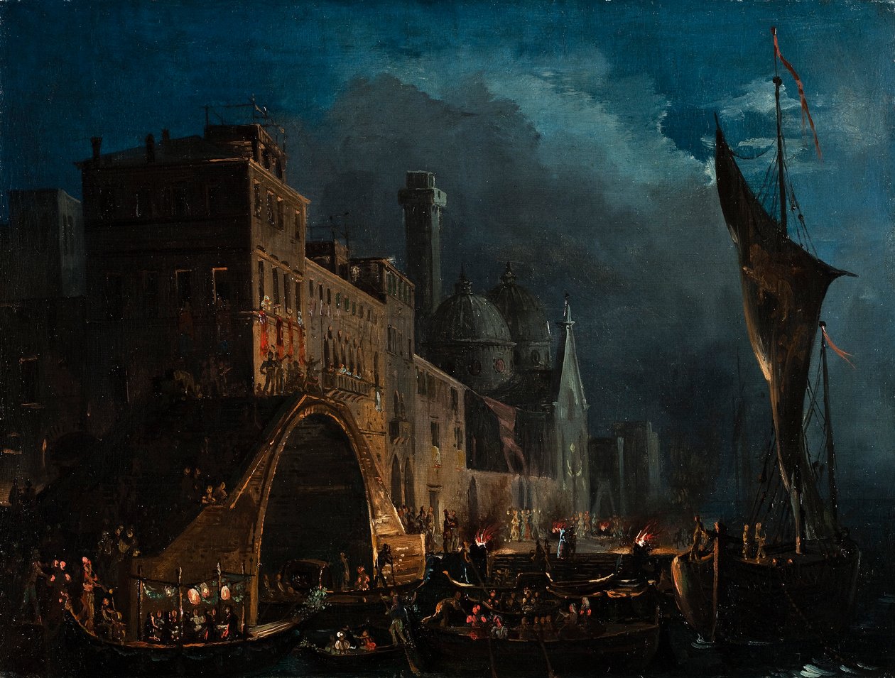 Uma noite de gala veneziana, 1825-1835. de Ippolito Caffi