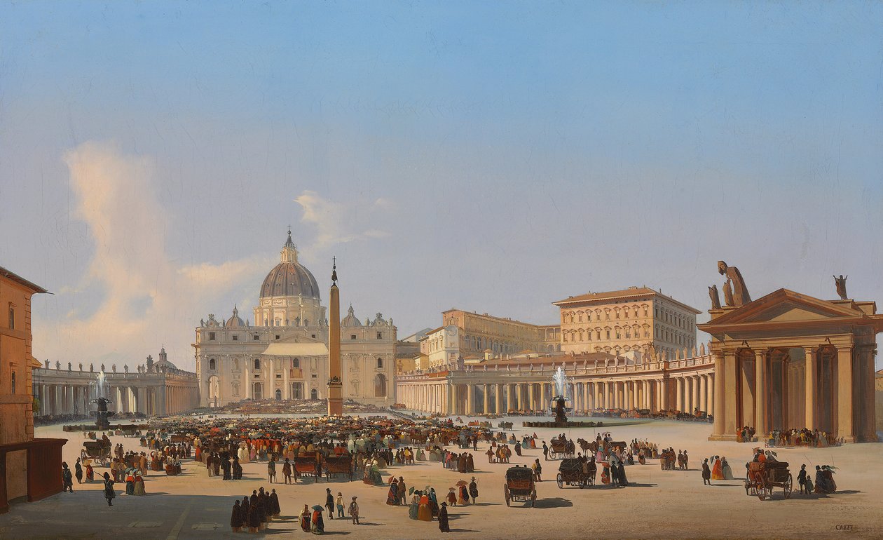 Praça de São Pedro, Roma de Ippolito Caffi
