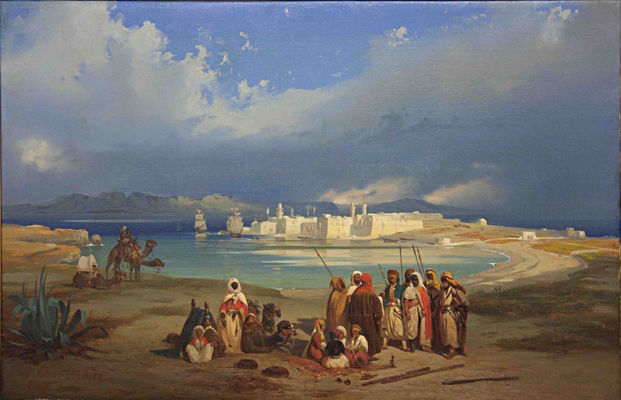 O istmo de Suez, ca 1845 de Ippolito Caffi