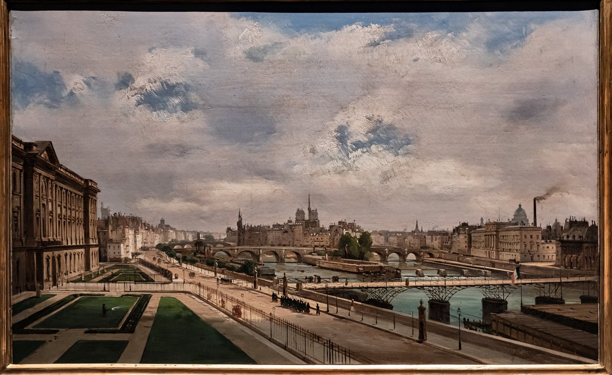 Vista de Paris a partir do Palácio do Louvre de Ippolito Caffi