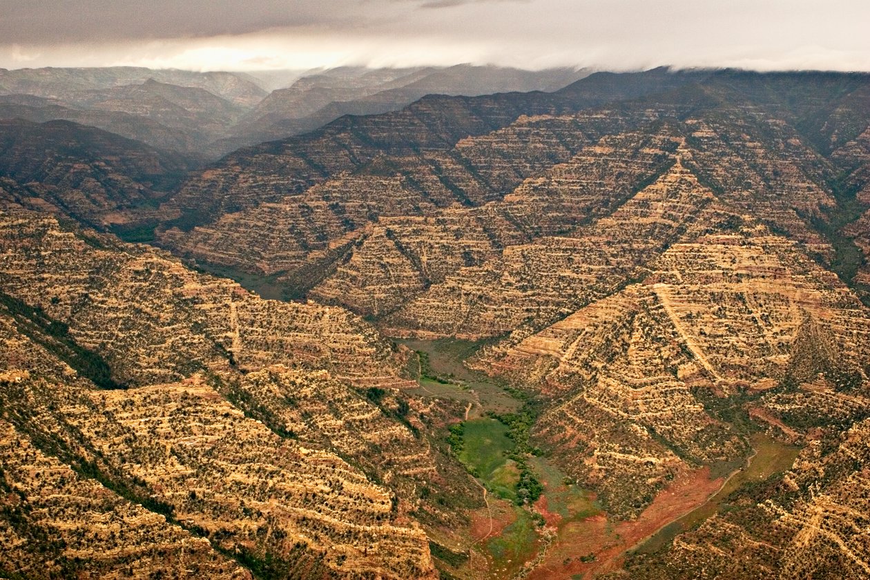 Imagens aéreas de Range Creek, Utah, 2005 (foto) de Ira Block
