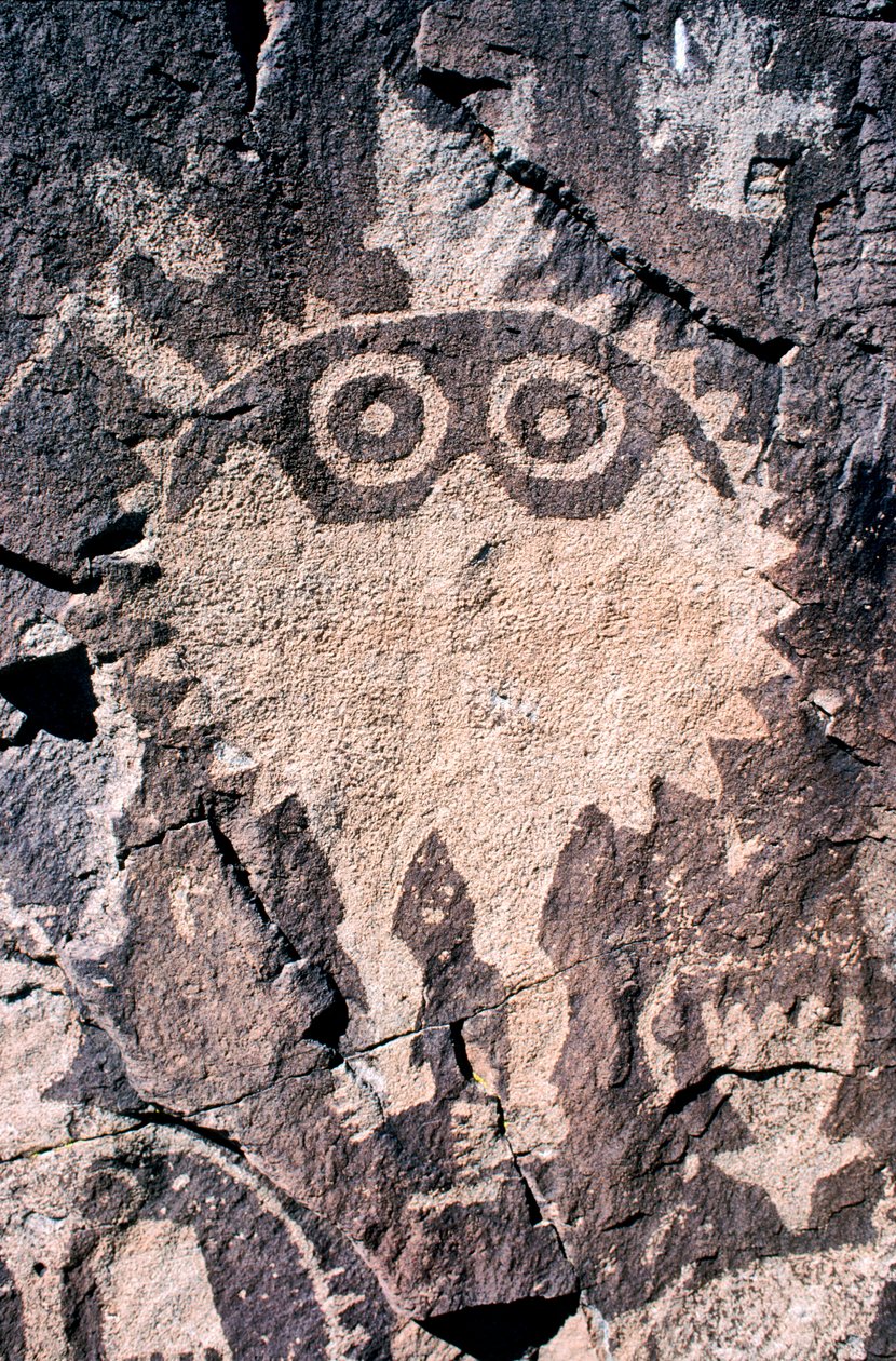 Esculturas de petróglifos (arte rupestre) Anasazi no Novo México. de Ira Block
