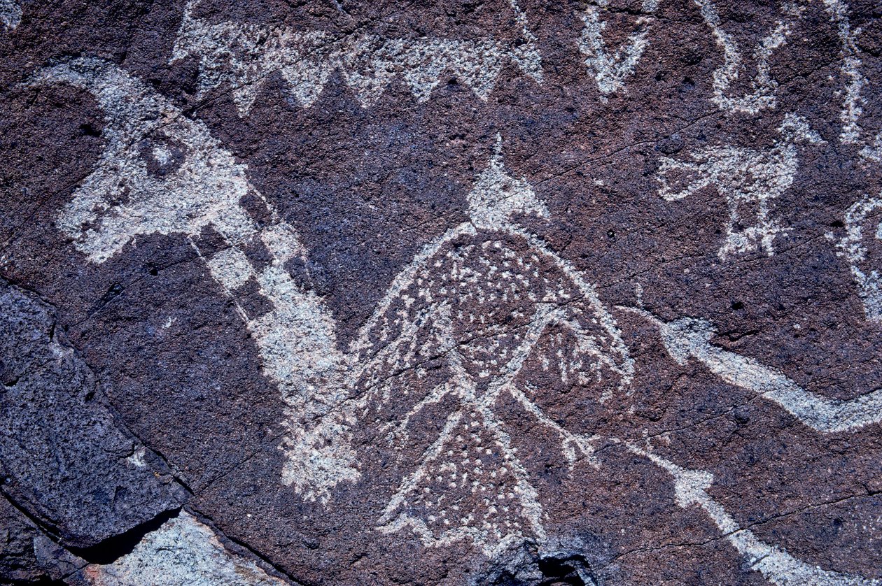 Esculturas de petróglifos (arte rupestre) Anasazi no Novo México. de Ira Block