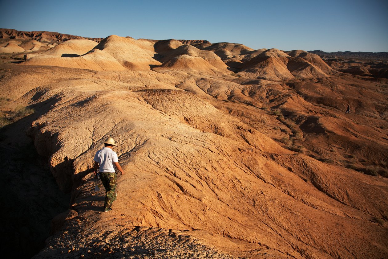 Cenas em torno de Wu Cai Wan no deserto de Gobi, Xinjiang, China Ocidental, 2007 (foto) de Ira Block