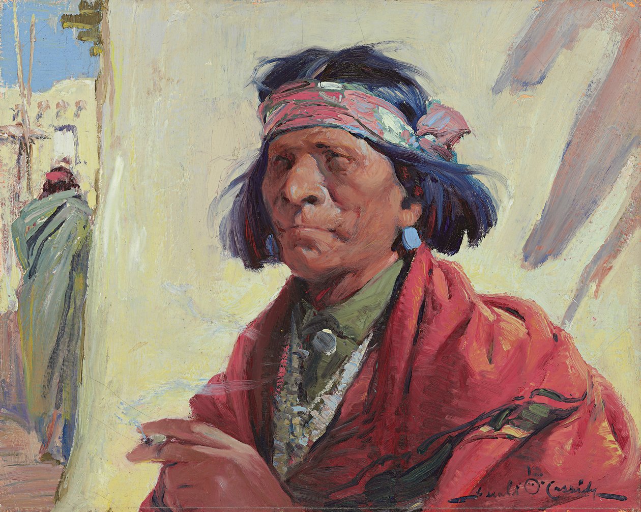 Indiano Taos (óleo sobre tela) de Ira Diamond Gerald Cassidy