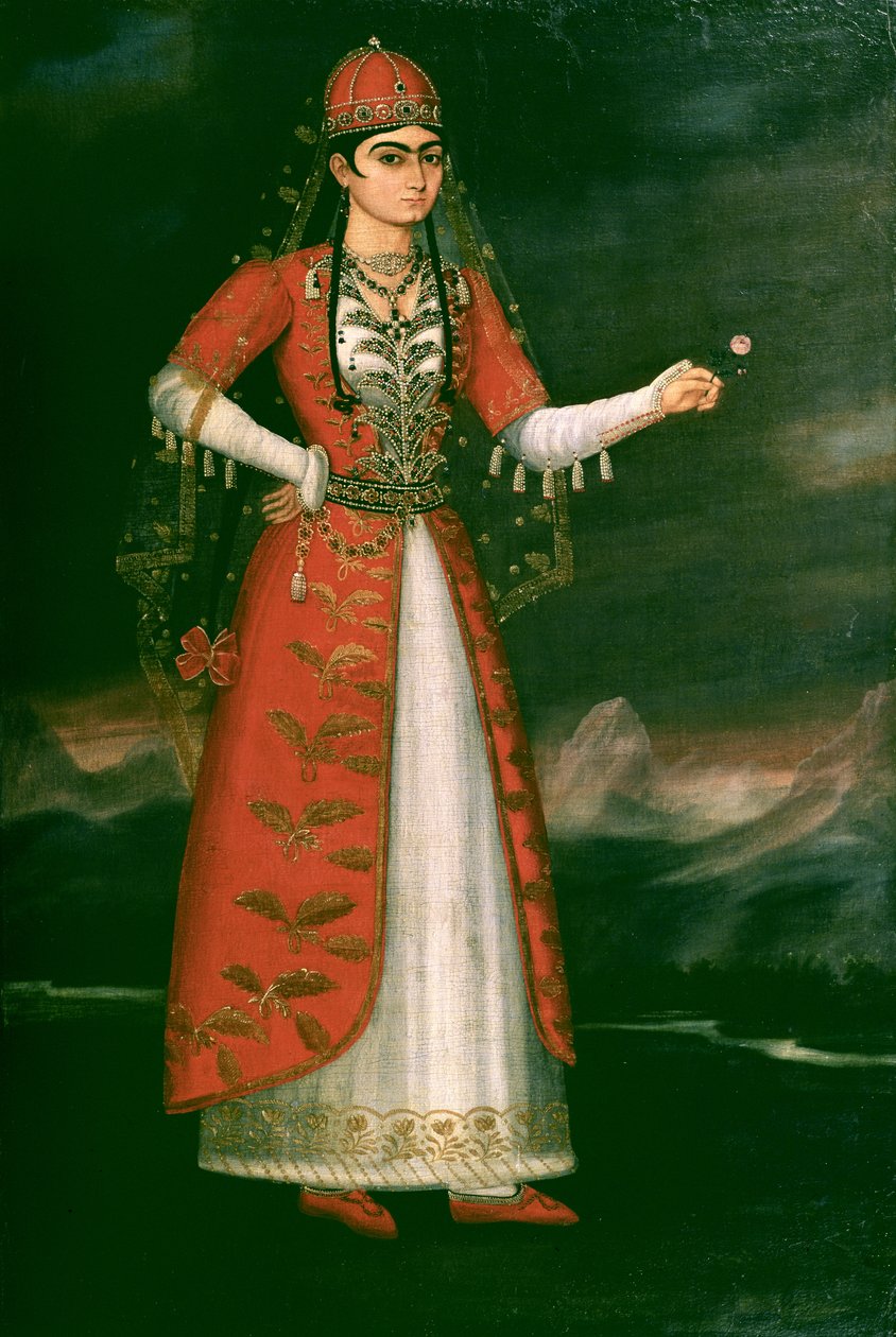 Retrato de Nino Eristavi, iraniano, 1829 de Iranian School