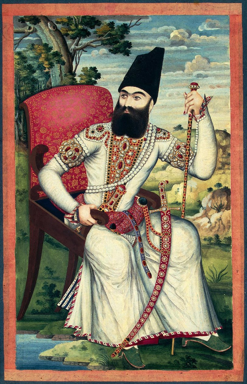 Retrato do príncipe Abbas Mirza, ca 1820 de Iranian Master