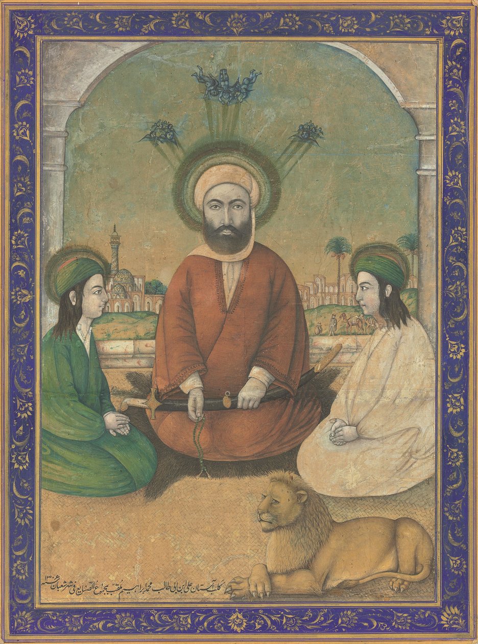 Ali, Hassan e Husayn, Qajar Irão de Iranian School