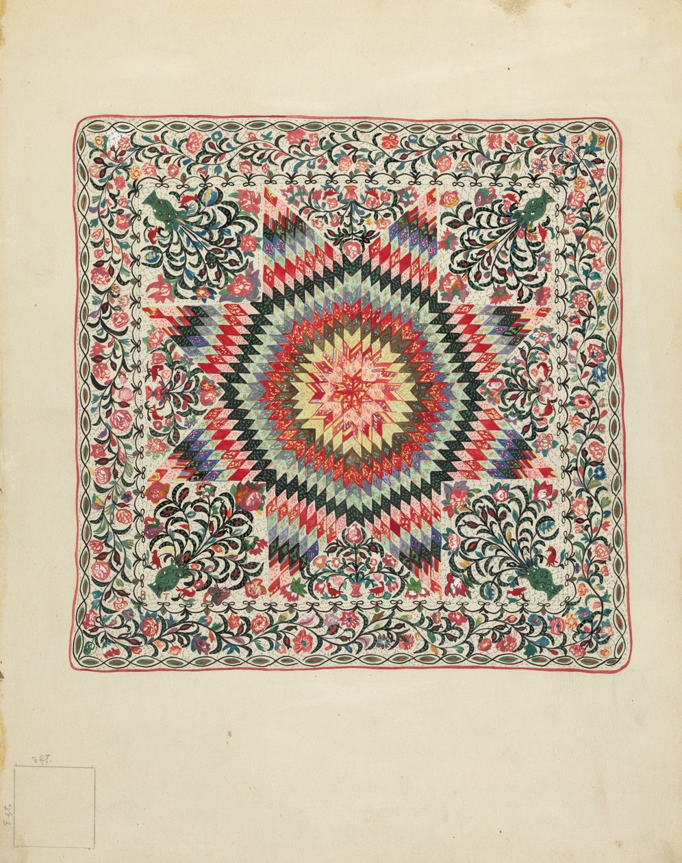 Colcha de retalhos e apliques de Irene Schaefer