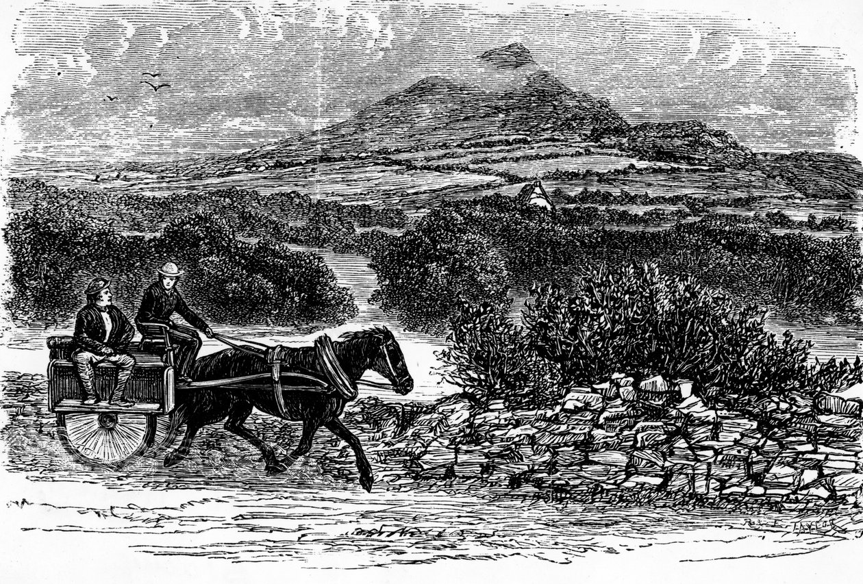 Condado de Wicklow, impressão feita por E. Taylor de Irish School