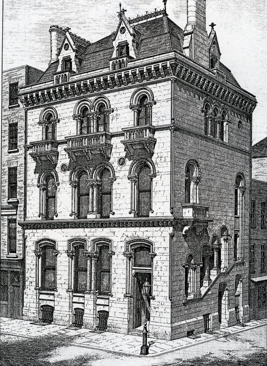 Crown Life Office, Dublin, publicado em "The Architect ix", 1873 de Irish School